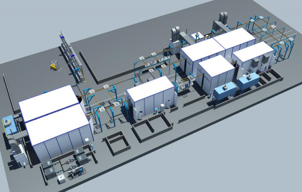 Линия подготовки, покраски и сушки